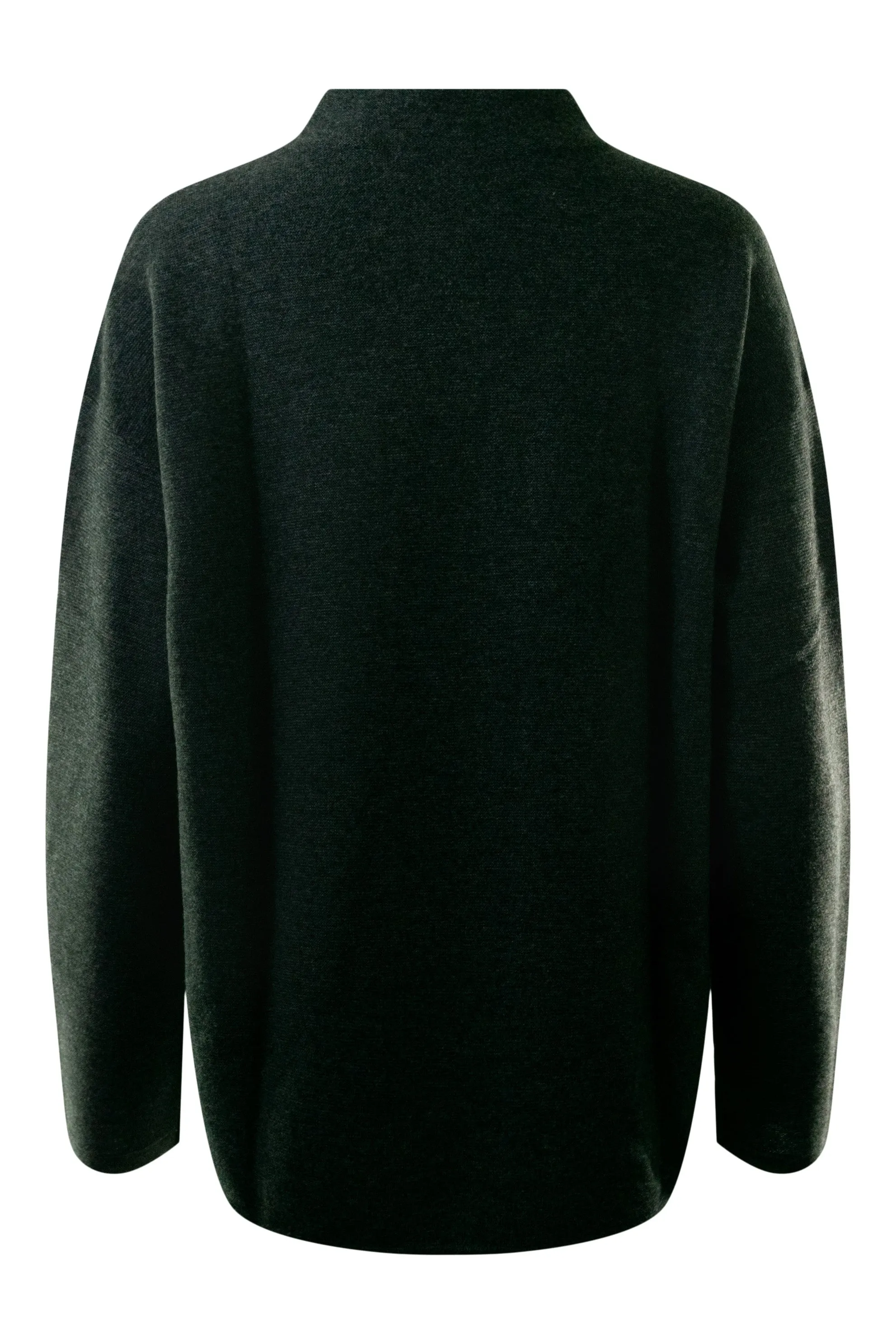 Repeat Cashmere Wool Cashmere Mock Neck Sweater in Charcoal