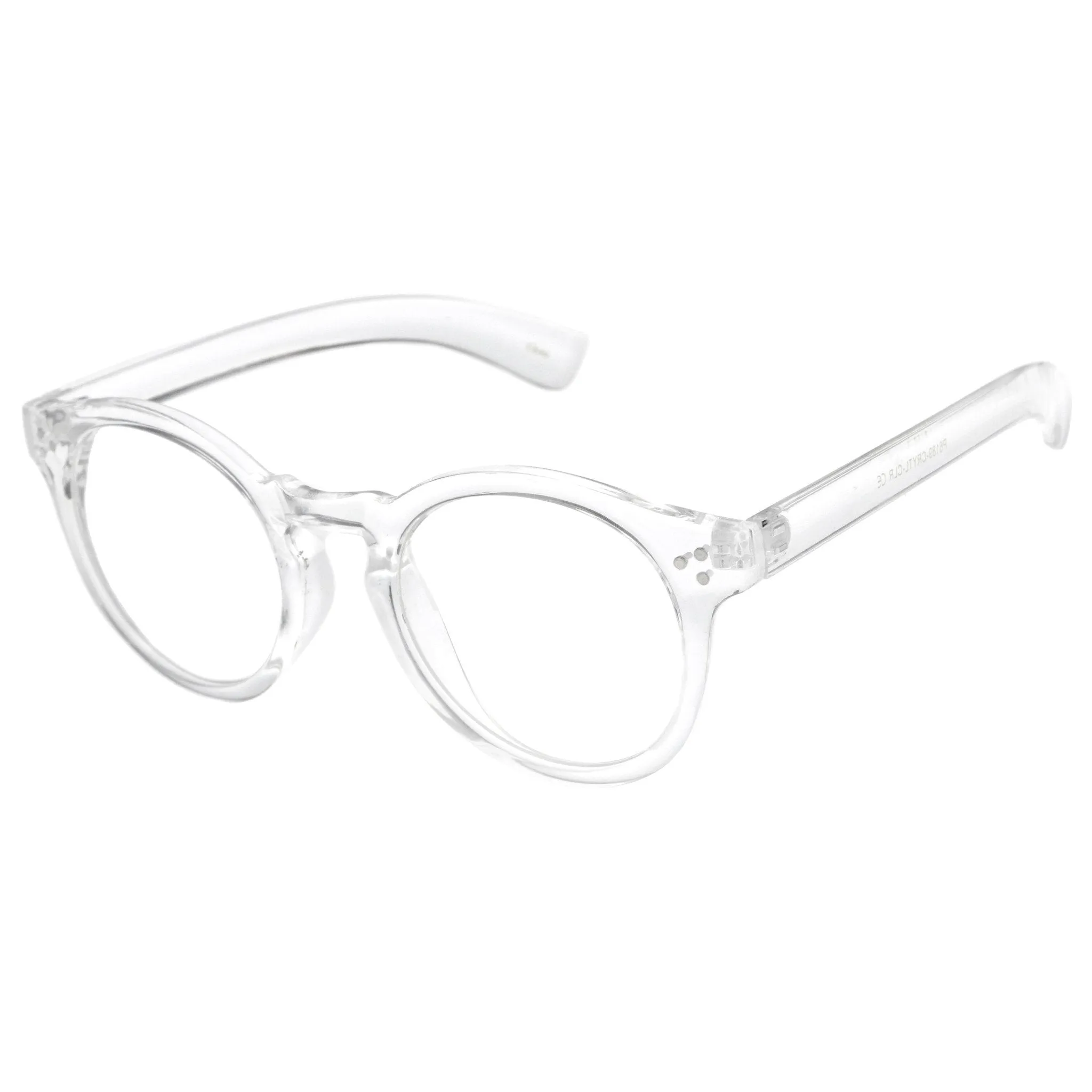 Retro Round P3 Transparent Clear Lens Glasses