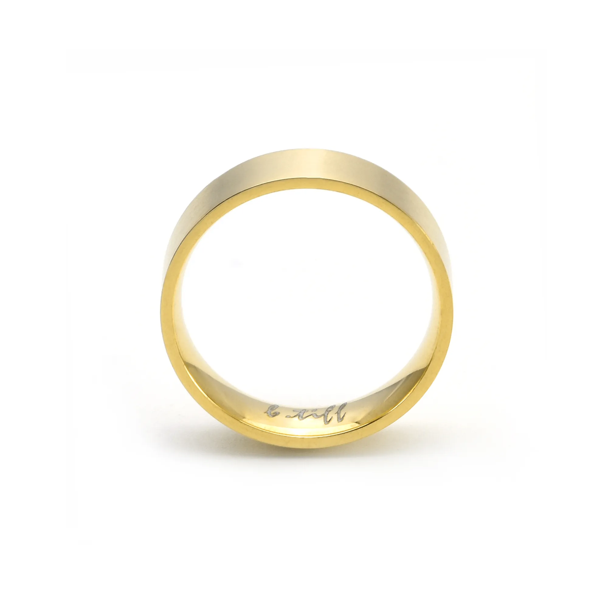 RG600G B.Tiff Simplicity 6 Gold Plated Stainless Steel Stacking Plain Ring