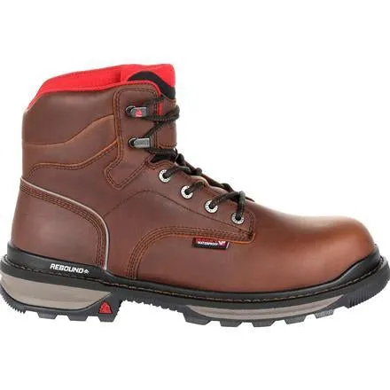 Rocky Men's Rams Horn 6" WP Work Boot - Brown - RKK0259