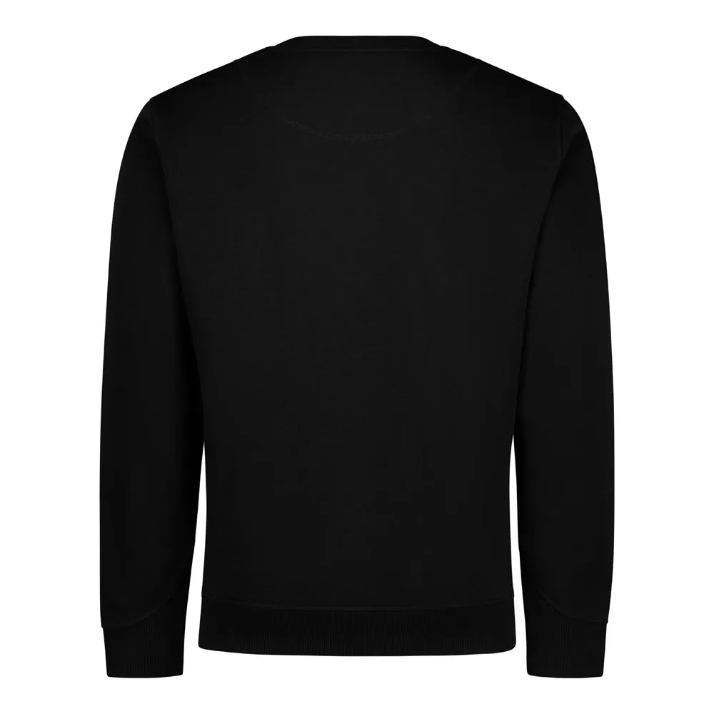 SEBASTIAN BLACK CREW NECK FLEECE SWEAT