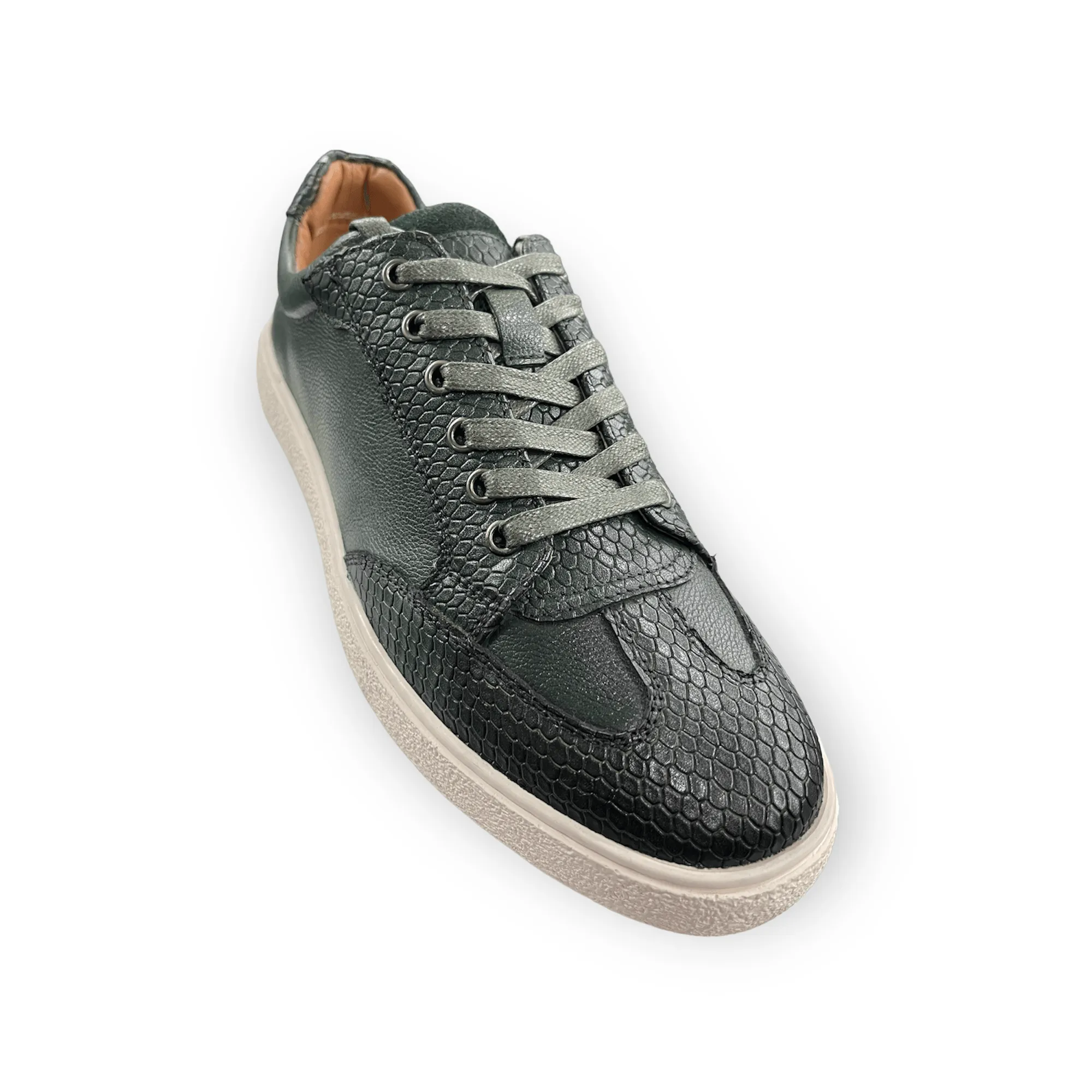 Sergio Duletti Clinton Smart Leather Trainers Green