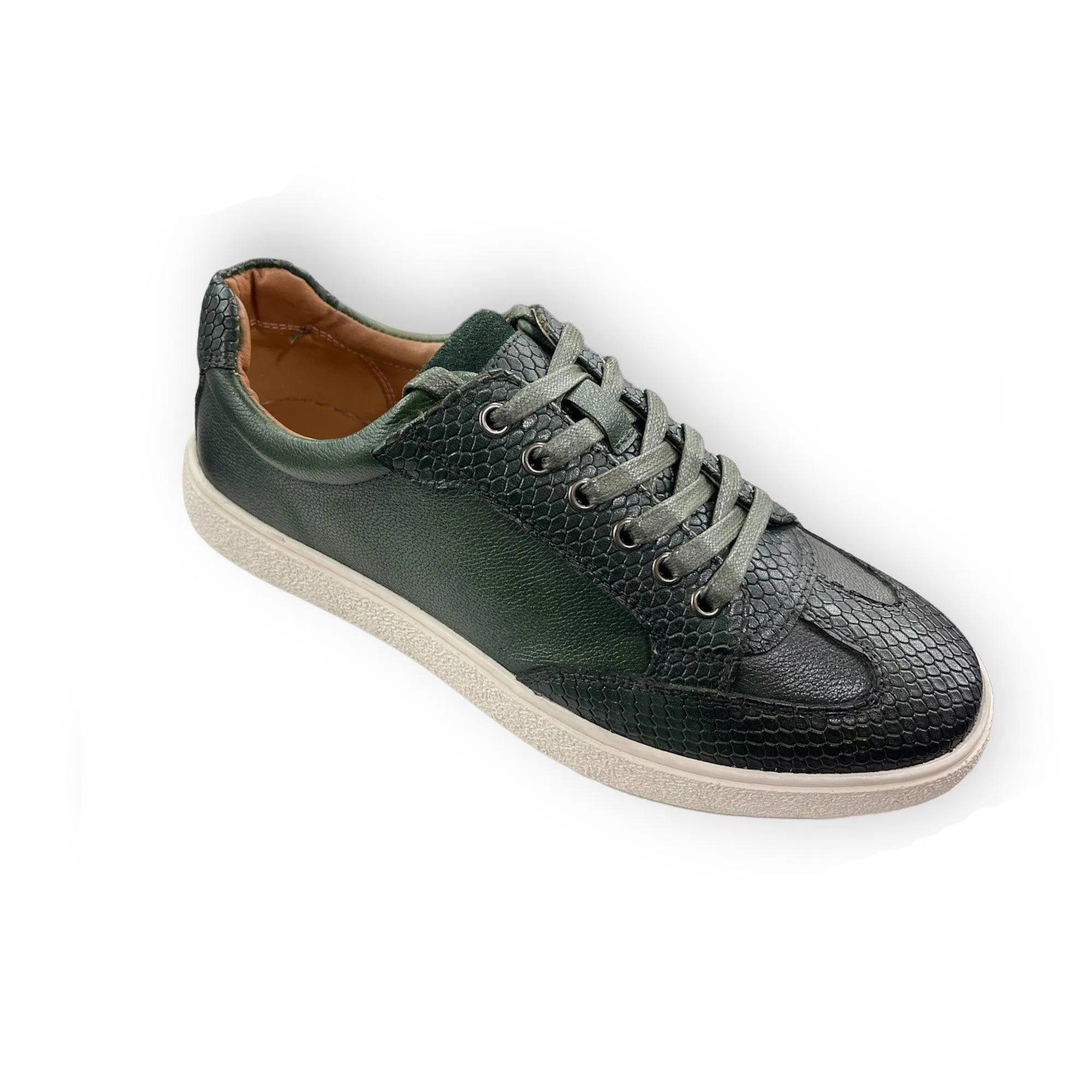 Sergio Duletti Clinton Smart Leather Trainers Green