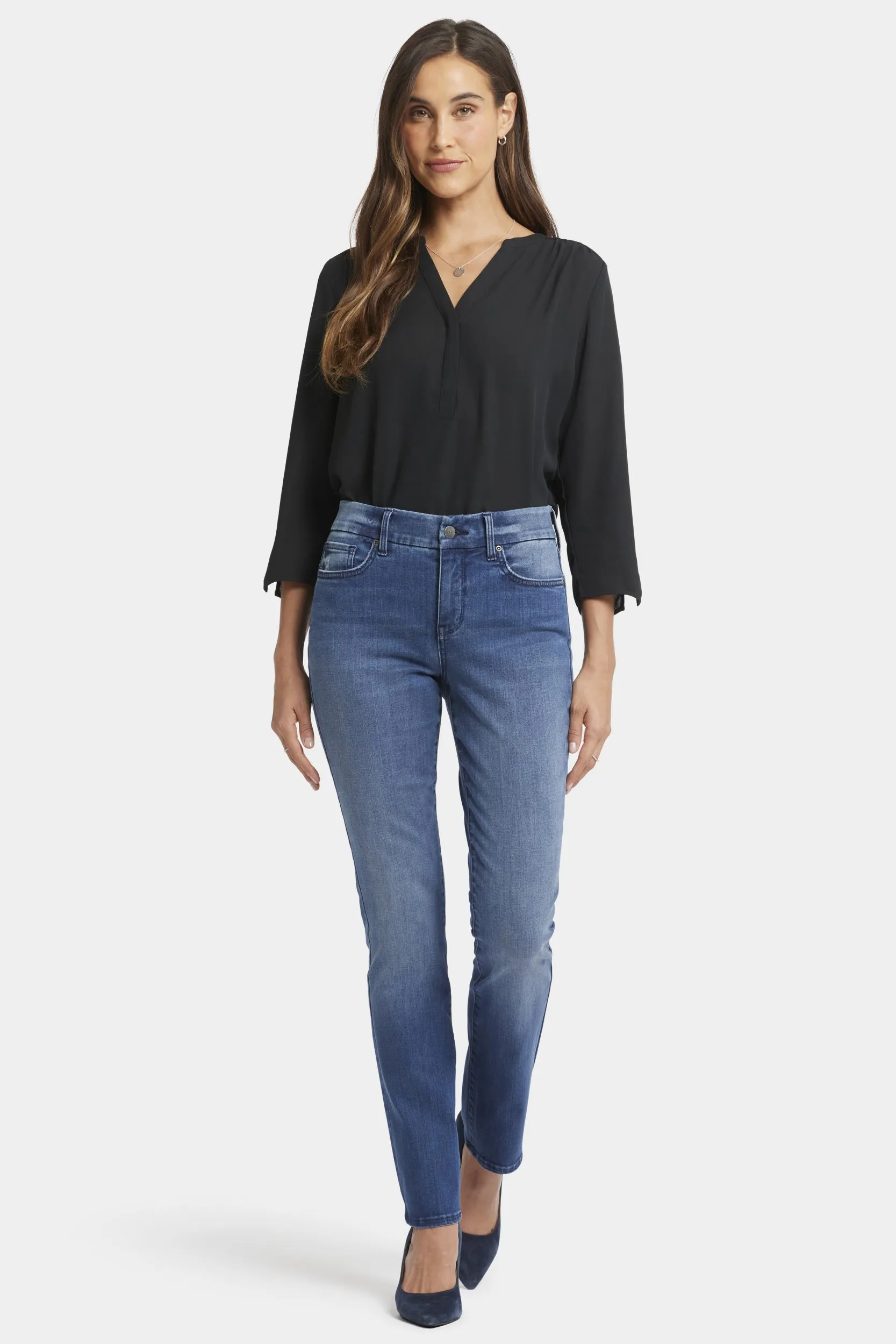 Sheri Slim Jeans Dark Blue Waist-Match™ Denim | Cascade Wave