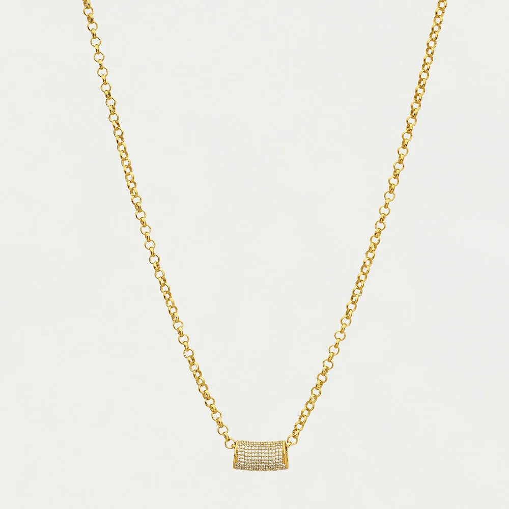 Signature Pavé Tube Necklace