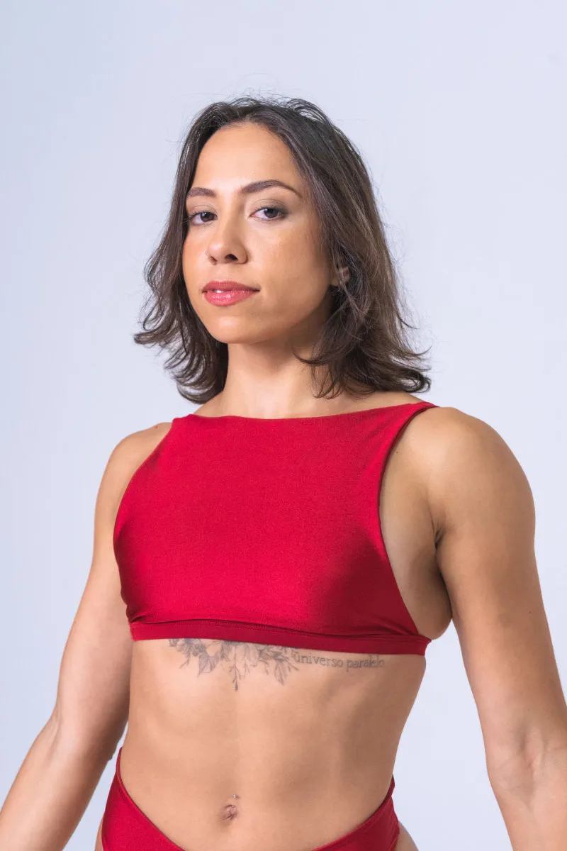 Sorte Serpent Top - Poppy Red