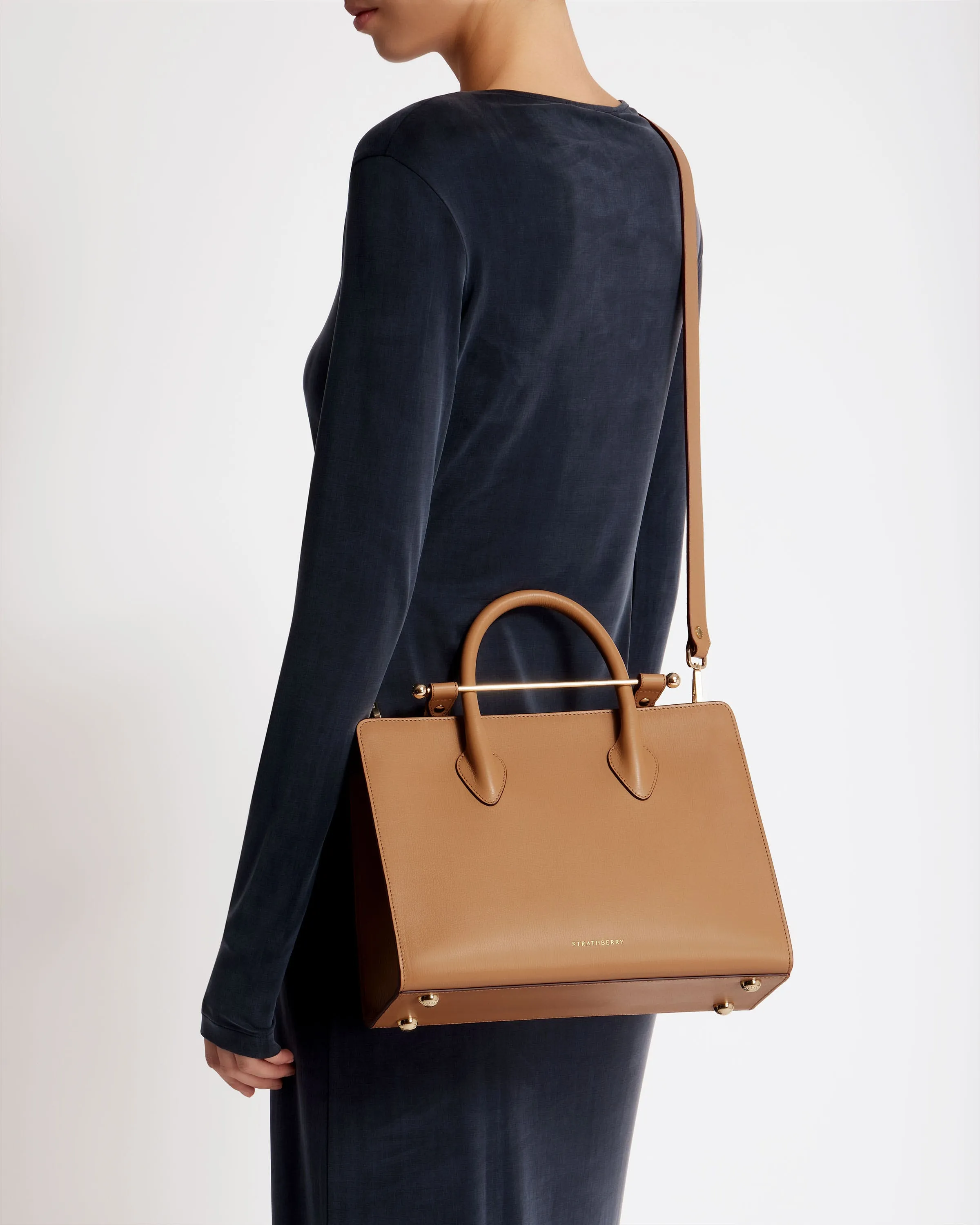 The Strathberry Midi Tote - Caramel