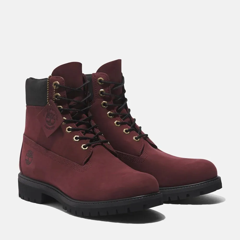 Timberland 6-Inch Burgundy Nubuck PRM