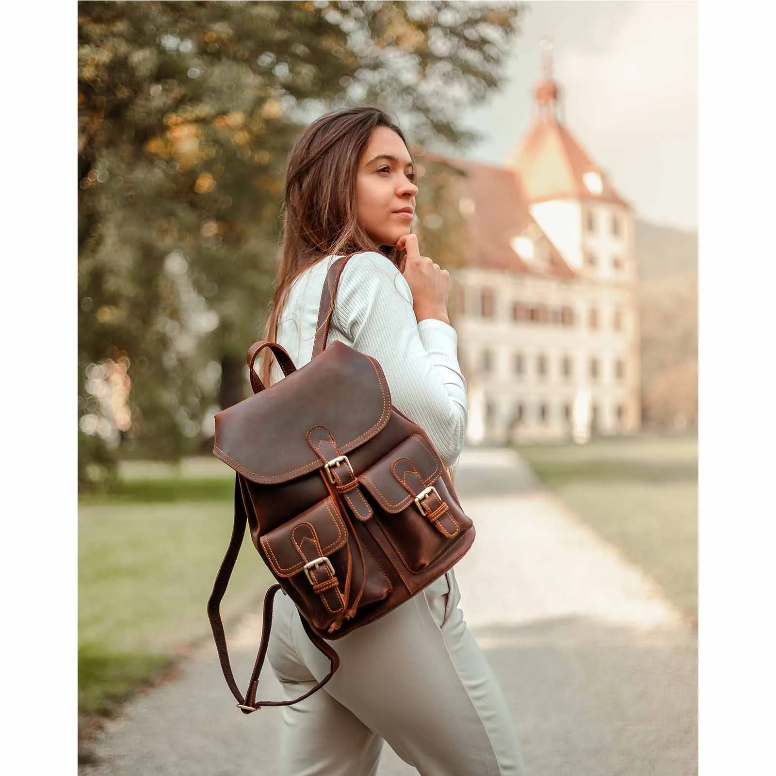 Vintage Genuine Leather Backpacks