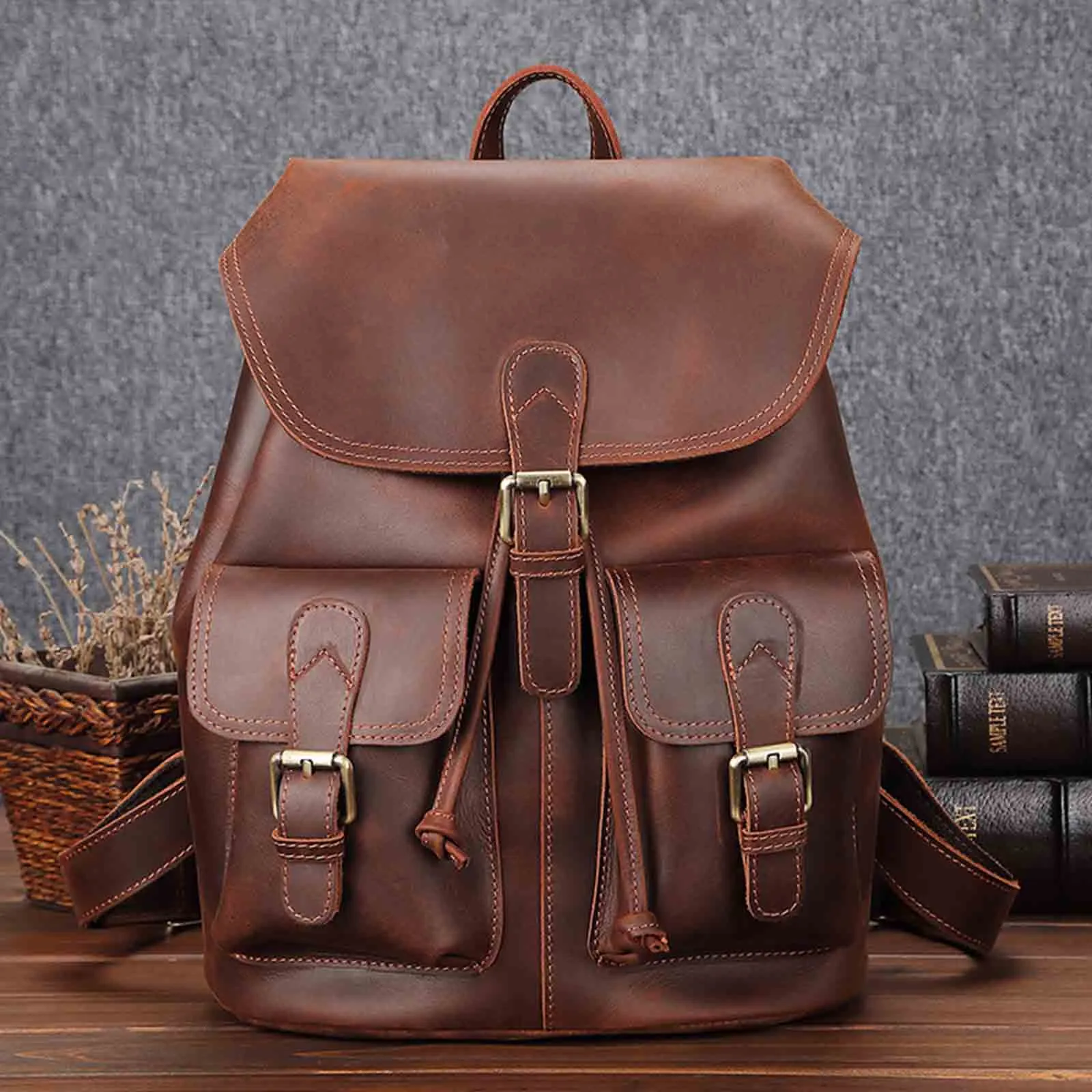 Vintage Genuine Leather Backpacks