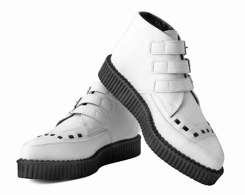 White TUKskin 3-Buckle Boot