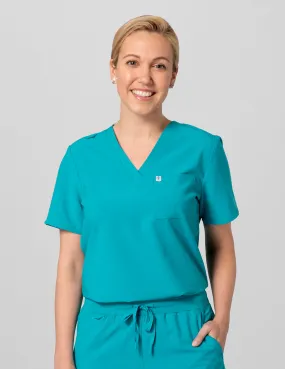 Womens 2-Pocket V-Neck Scrub Top