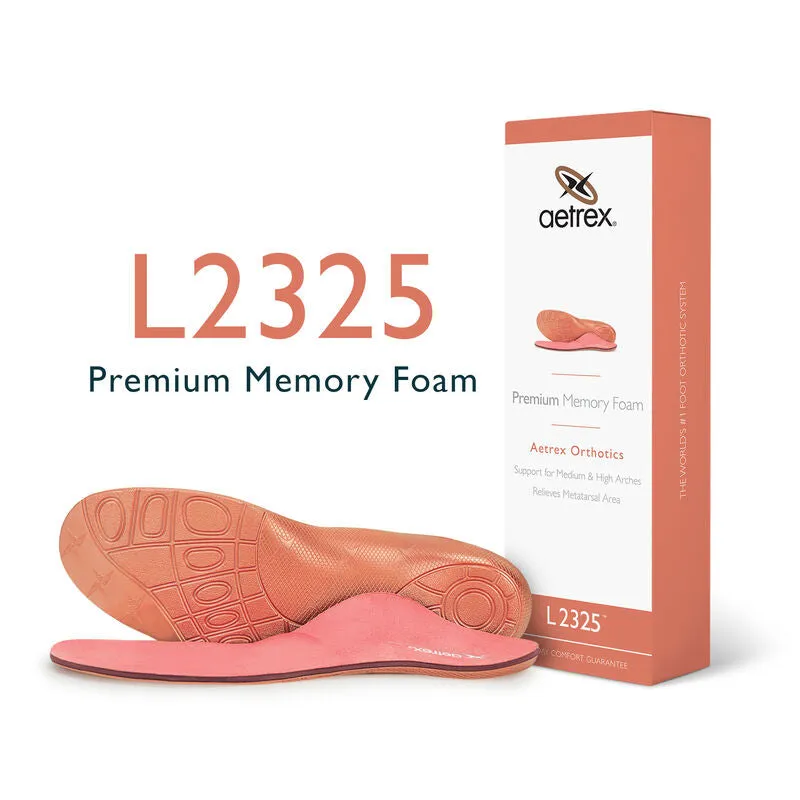 Women's Premium Memory Foam Posted Orthotics W/ Metatarsal Support